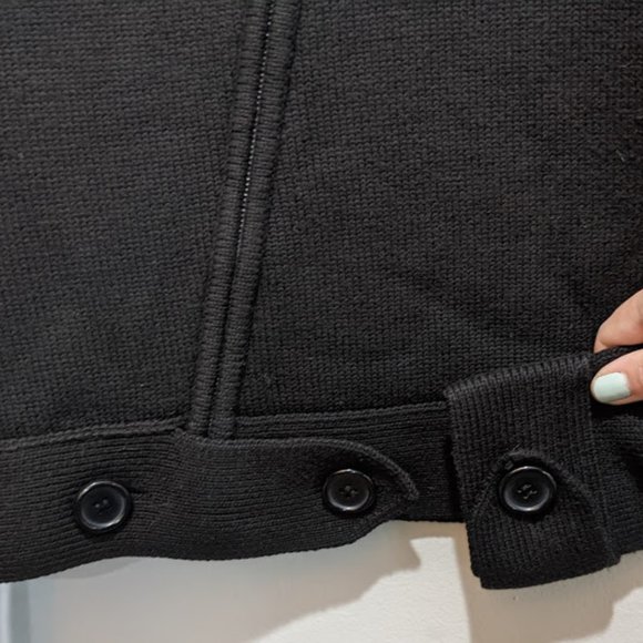 Knit moto style sweater with diagonal zipper - Picture 6 of 6